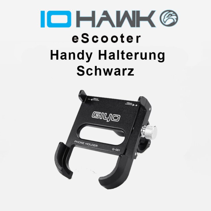 IO HAWK eScooter cell phone holder black