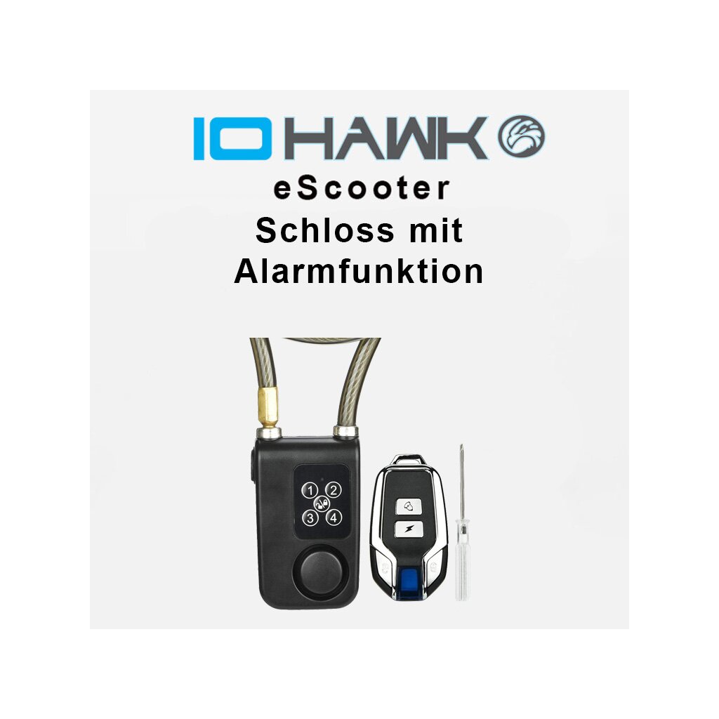 IO HAWK eScooter Schloss mit Alarmfunktion - IO Hawk Onlineshop