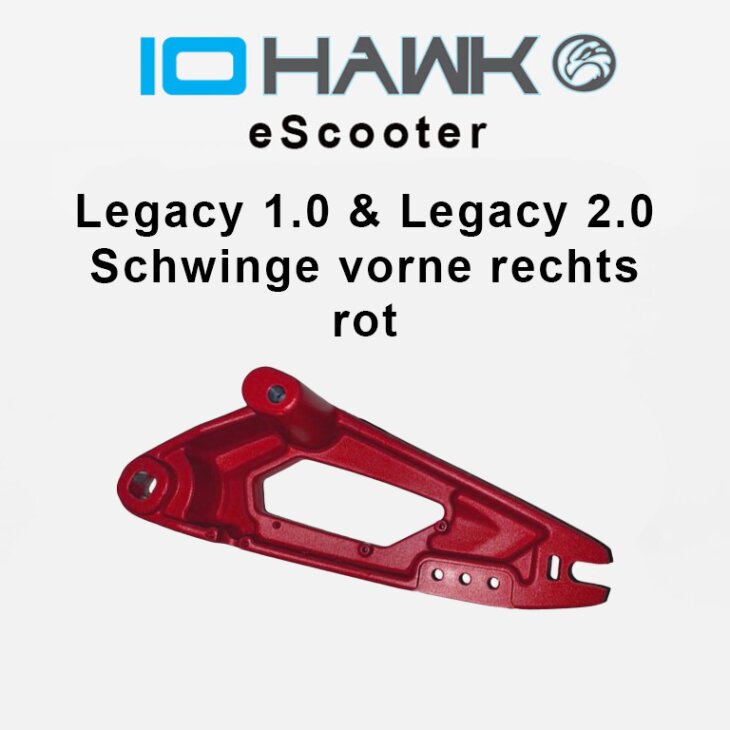 Legacy 1.0 and Legacy 2.0 Swingarm Front-Right Red
