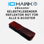 IO Hawk Selbstklebender Reflektor rot für eScooter