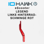 IO HAWK Legend Left rear swingarm red